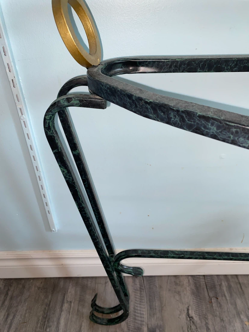 Console Table with Glass Top. Not used. Been sitting in basement - photo 3