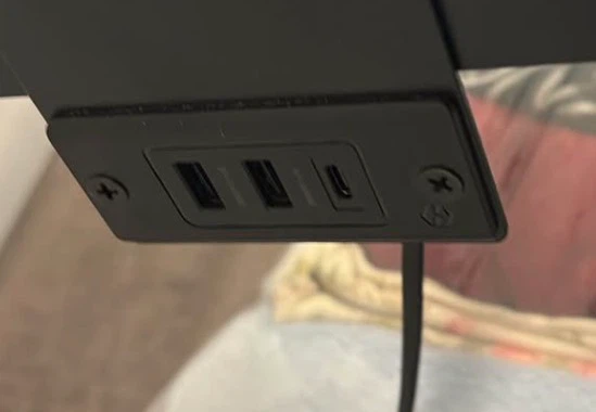 Black Metal Bed Frame with Built-in USB Ports - photo 2