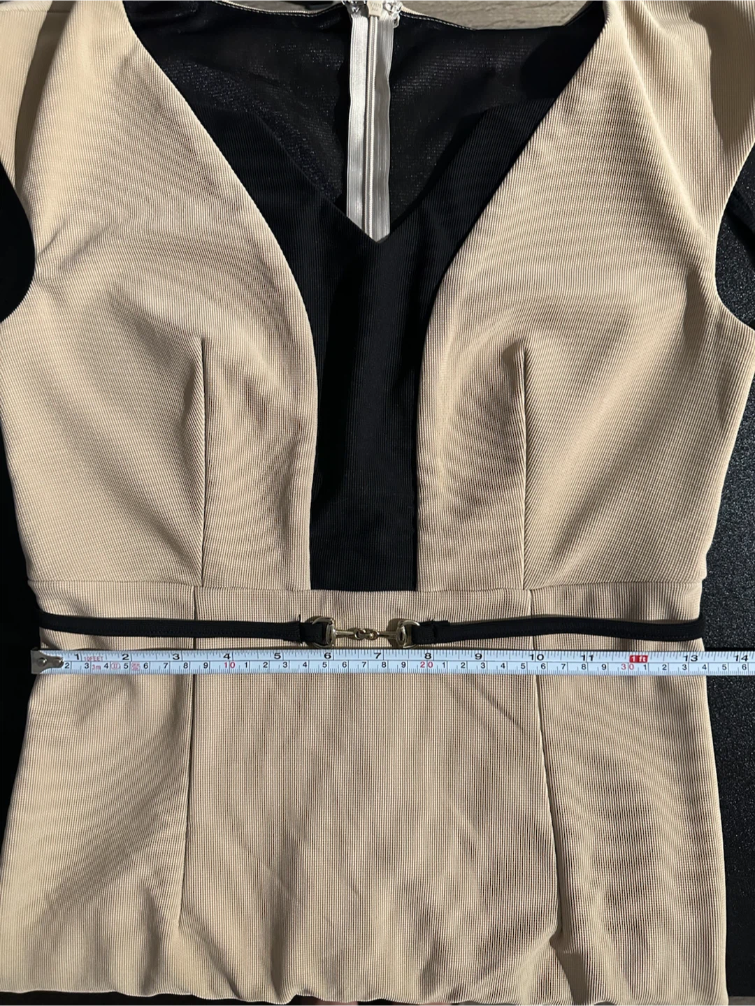 Brand New with Tags – Beige & Black Dress (Size L) - photo 5
