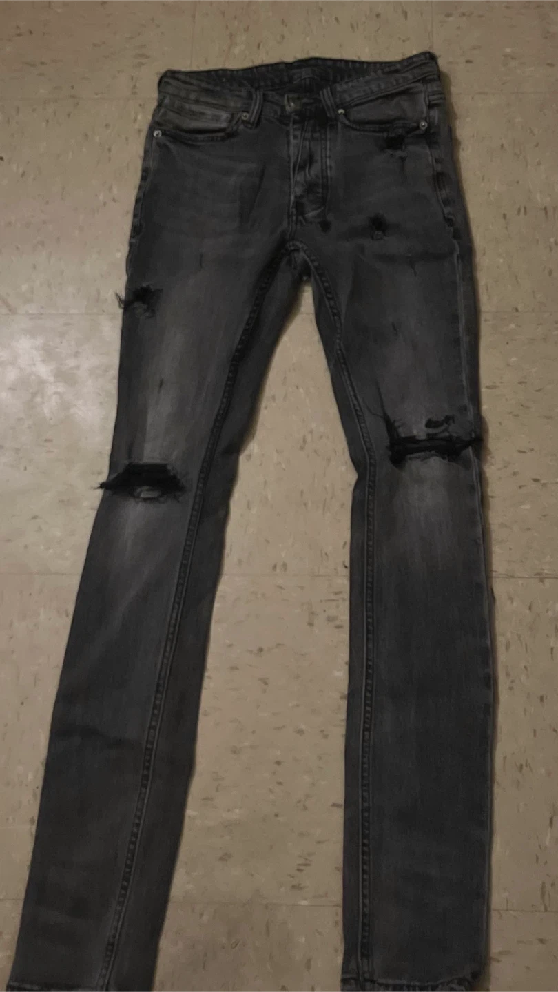 Men's Black Distressed Skinny Jeans - photo 4
