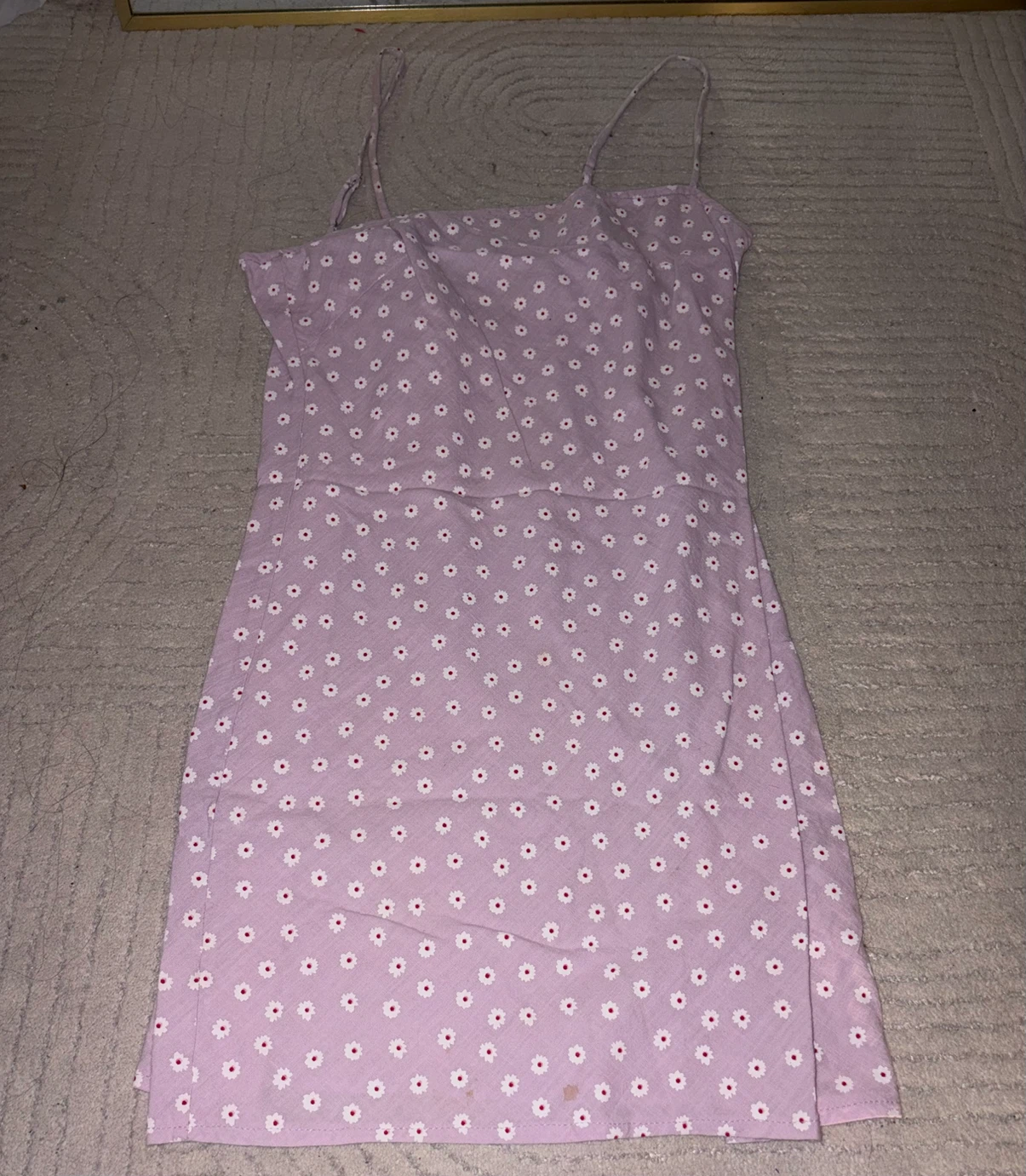 Purple floral mini dress