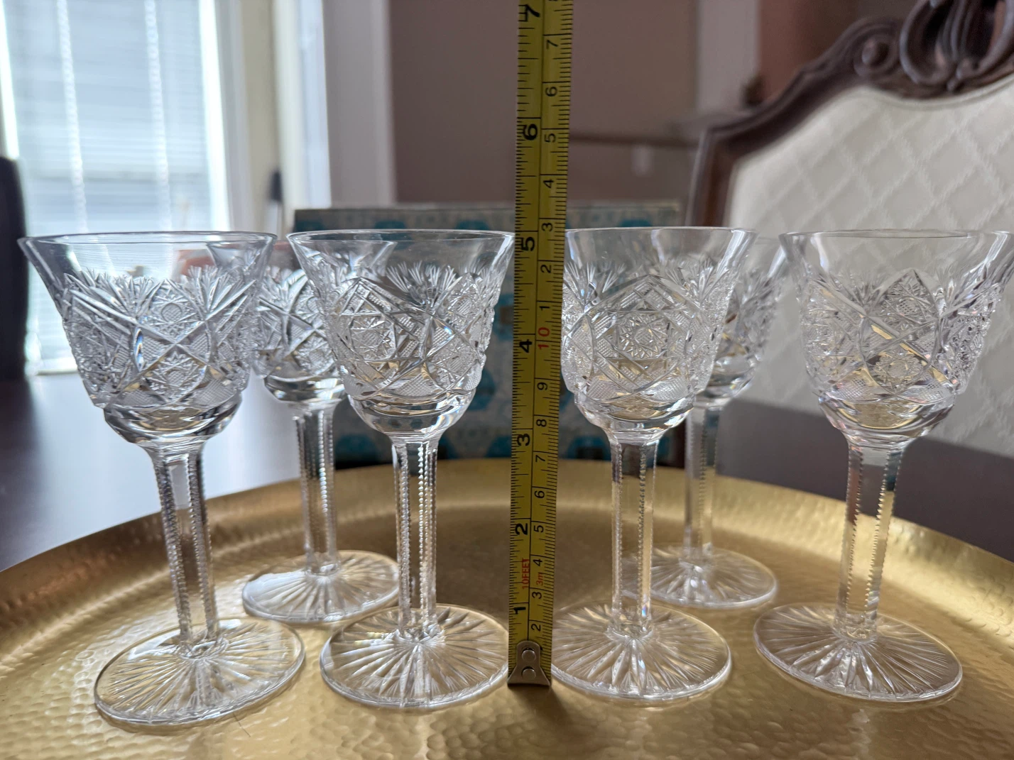 Bohemia Crystal hand-cut sherry wine glasses - photo 4