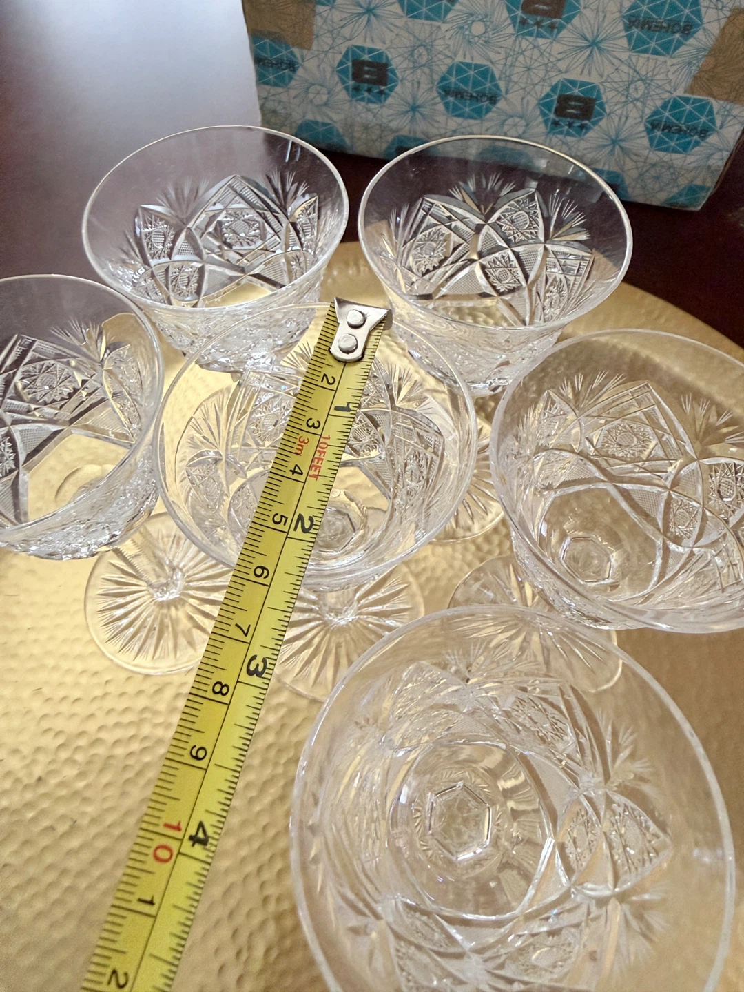 Bohemia Crystal hand-cut sherry wine glasses - photo 5