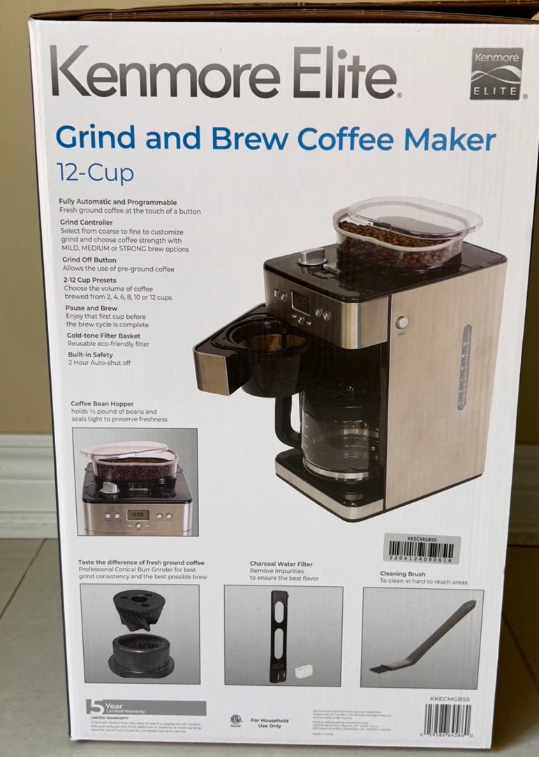 Kenmore Elite Grind and Brew Coffee Maker - 12-Cup - photo 2