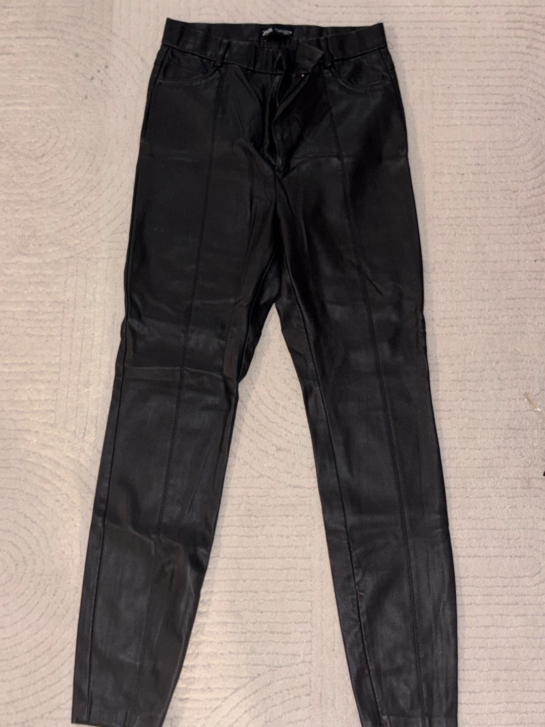 ZARA Black Faux Leather Pants