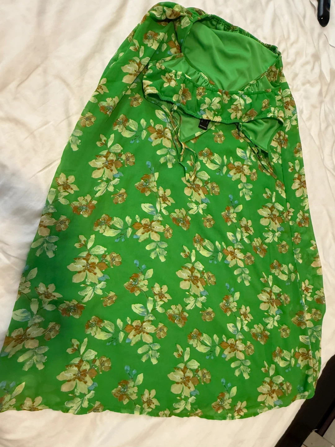 Forever 21 Green Floral Print Mini Dress - photo 3