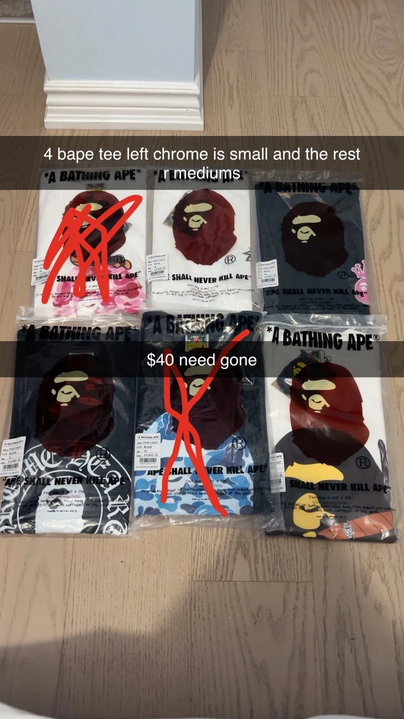 A Bathing Ape (BAPE) T-Shirts - Multiple Sizes & Designs