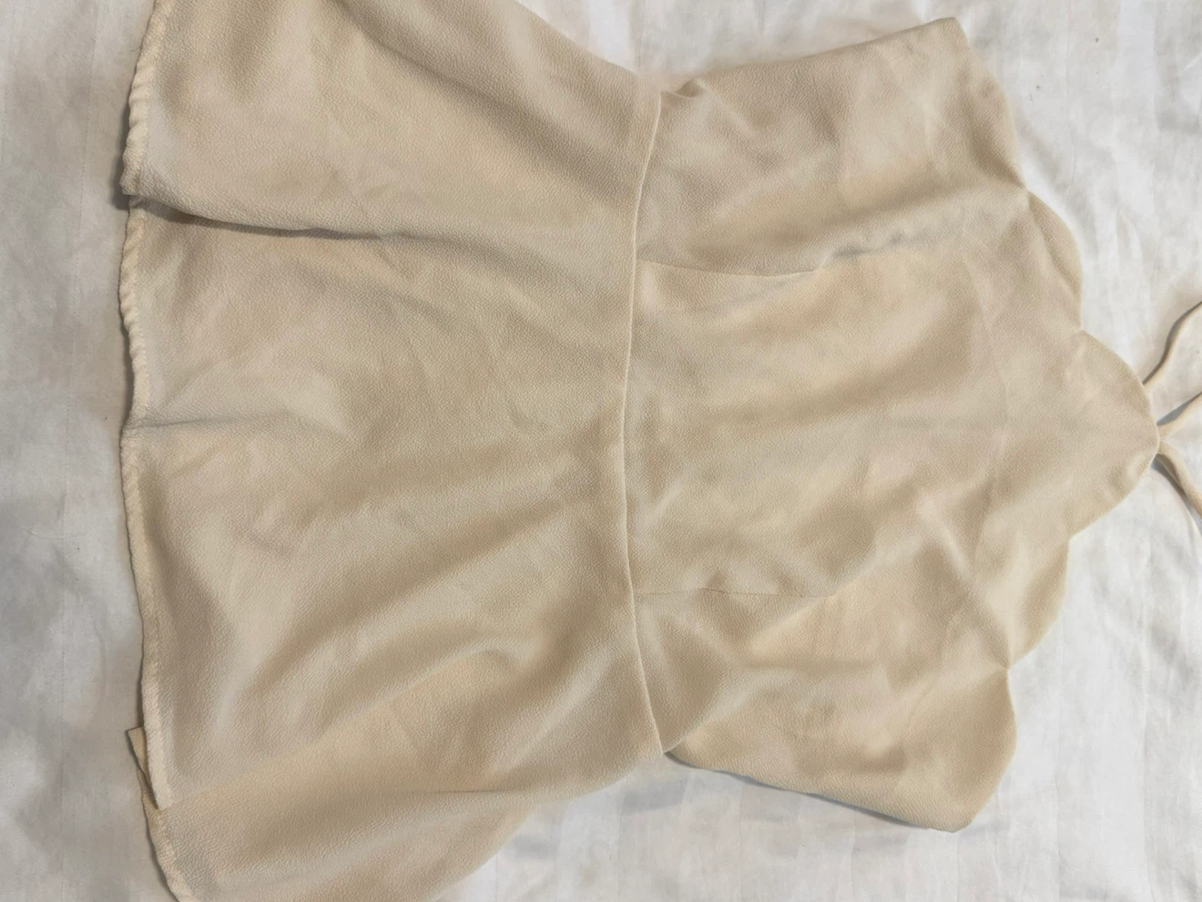 Monteau Cream Scalloped Hem Top - photo 4