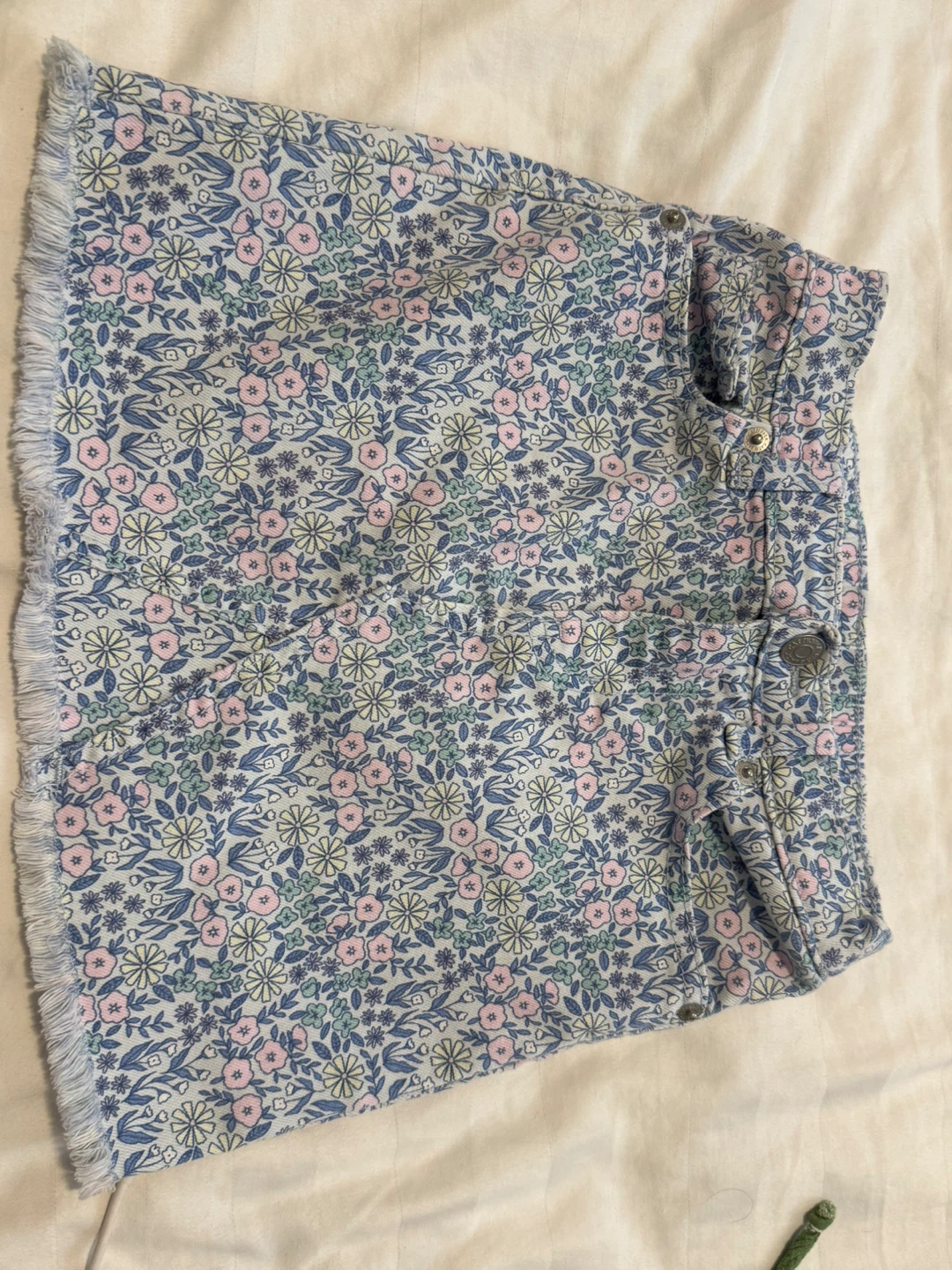 Cat & Jack Floral Denim Skirt Size 7