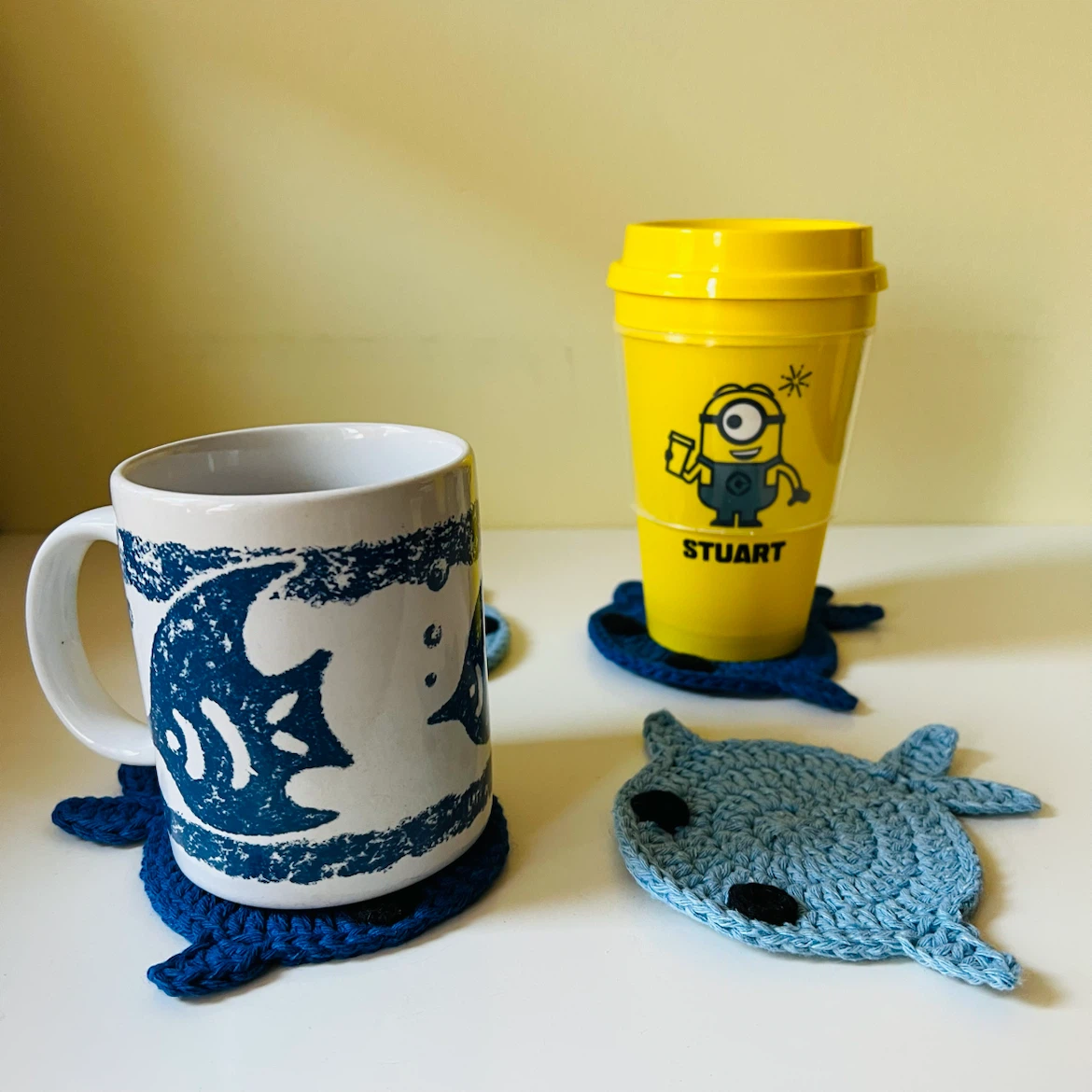 Handmade Crochet Whale Coasters (Set of 4) - photo 2