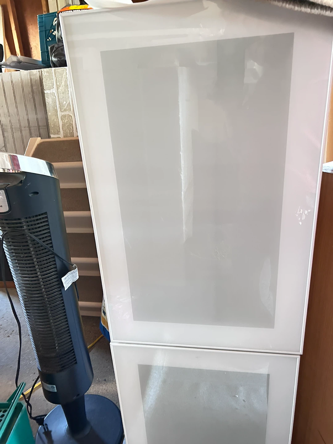 IKEA White Display Cabinet with Glass Doors