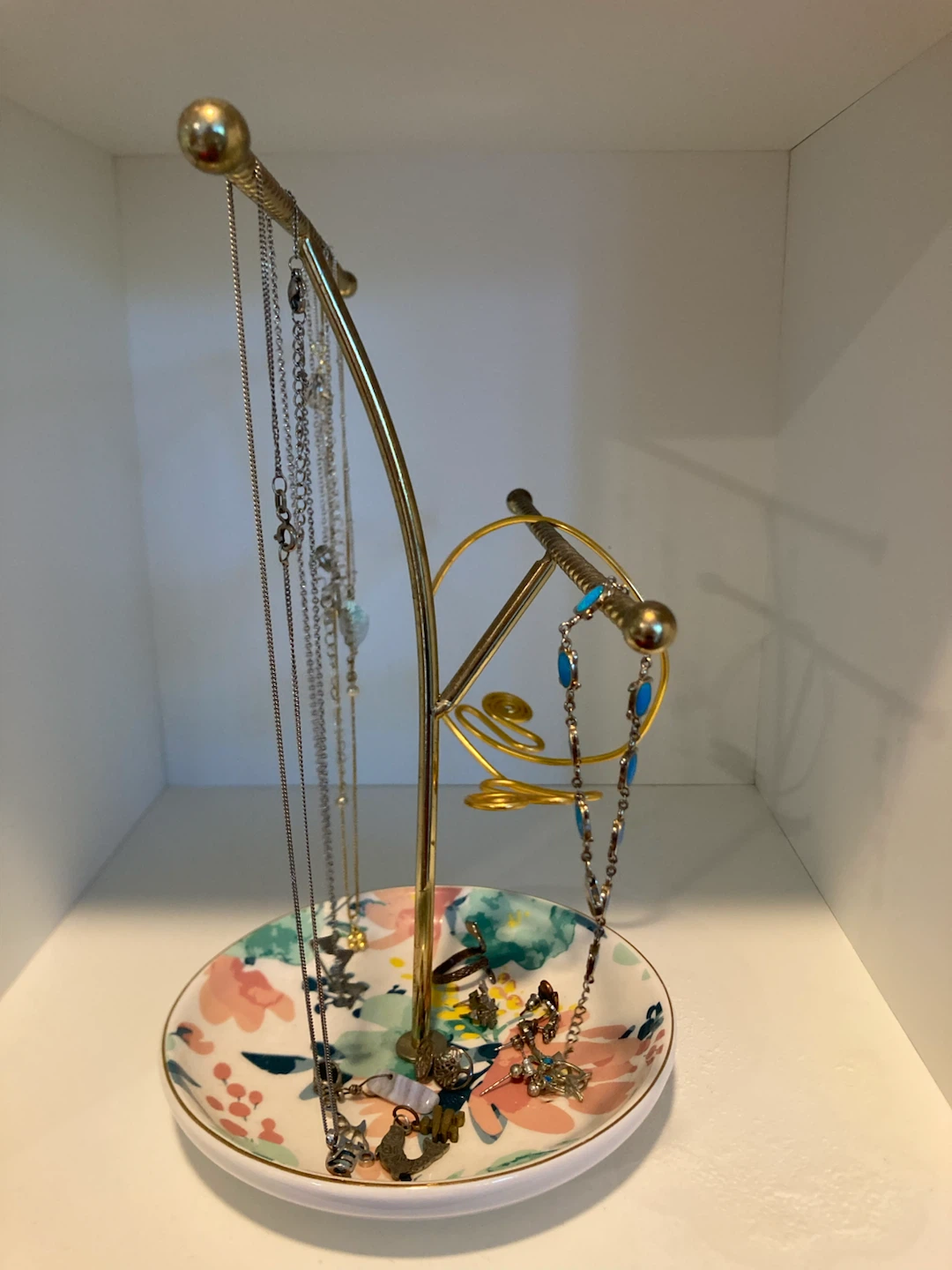 Cute Jewelry Stand with Floral Dish - photo 2
