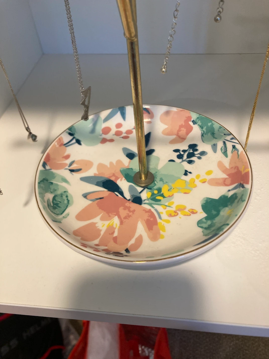 Cute Jewelry Stand with Floral Dish - photo 4