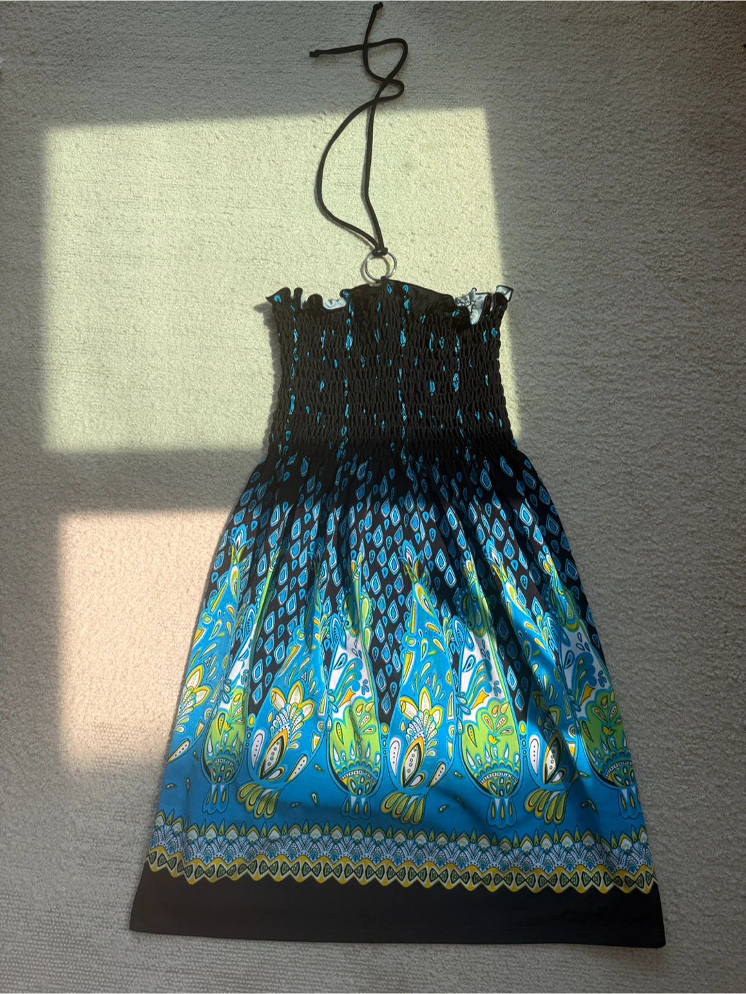 Boho Smocked Halter Dress