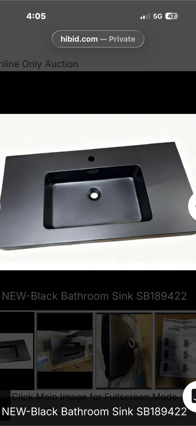 NEW Black Bathroom Sink SB189422