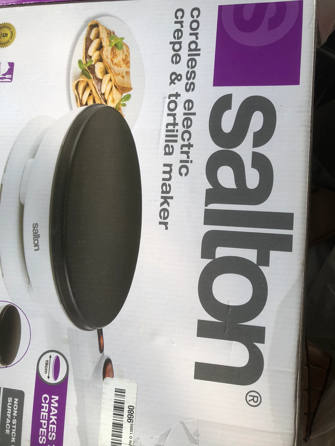 Salton Cordless Electric Crepe & Tortilla Maker