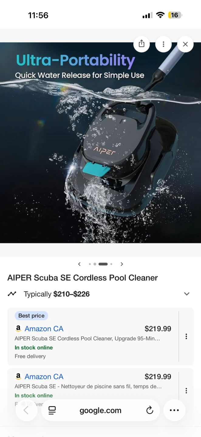 Aiper Scuba SE Cordless Robotic Pool Cleaner - photo 2