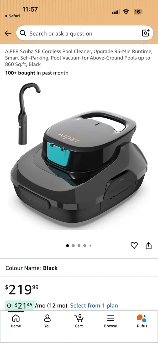 Aiper Scuba SE Cordless Robotic Pool Cleaner - photo 3
