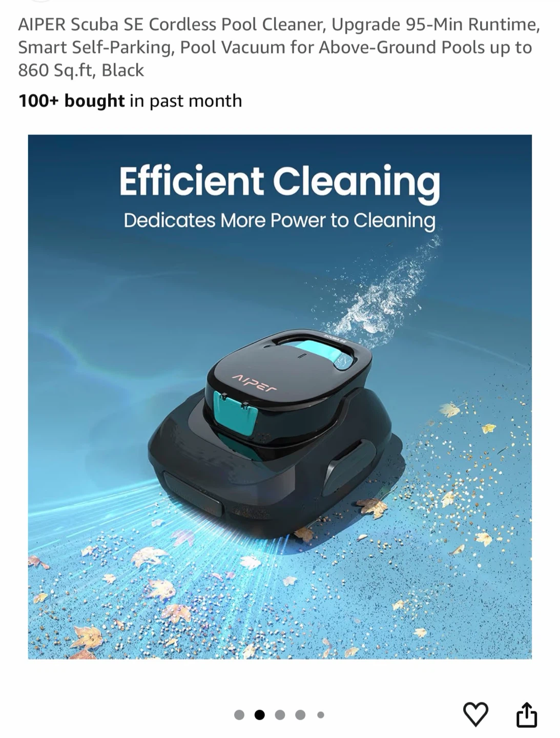 Aiper Scuba SE Cordless Robotic Pool Cleaner - photo 4