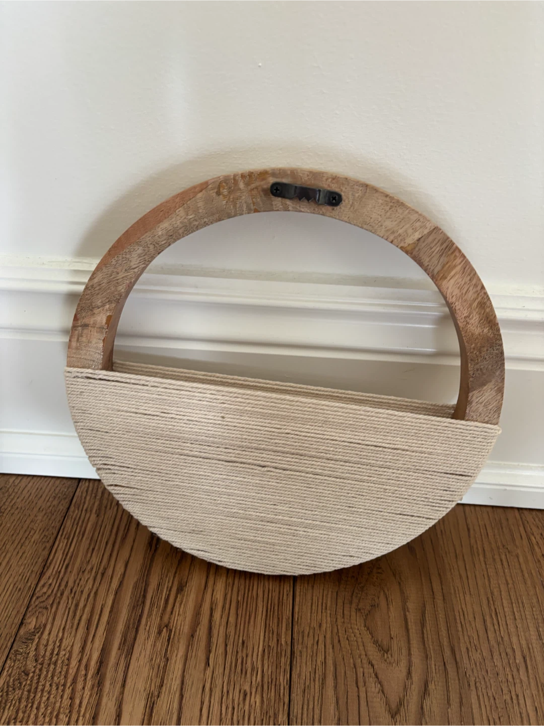 BOUCLAIR SET OF 3 MANGO WOOD & ROPE CIRCLE WALL DECOR - photo 2