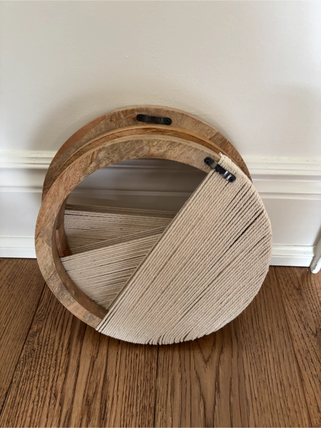 BOUCLAIR SET OF 3 MANGO WOOD & ROPE CIRCLE WALL DECOR - photo 3