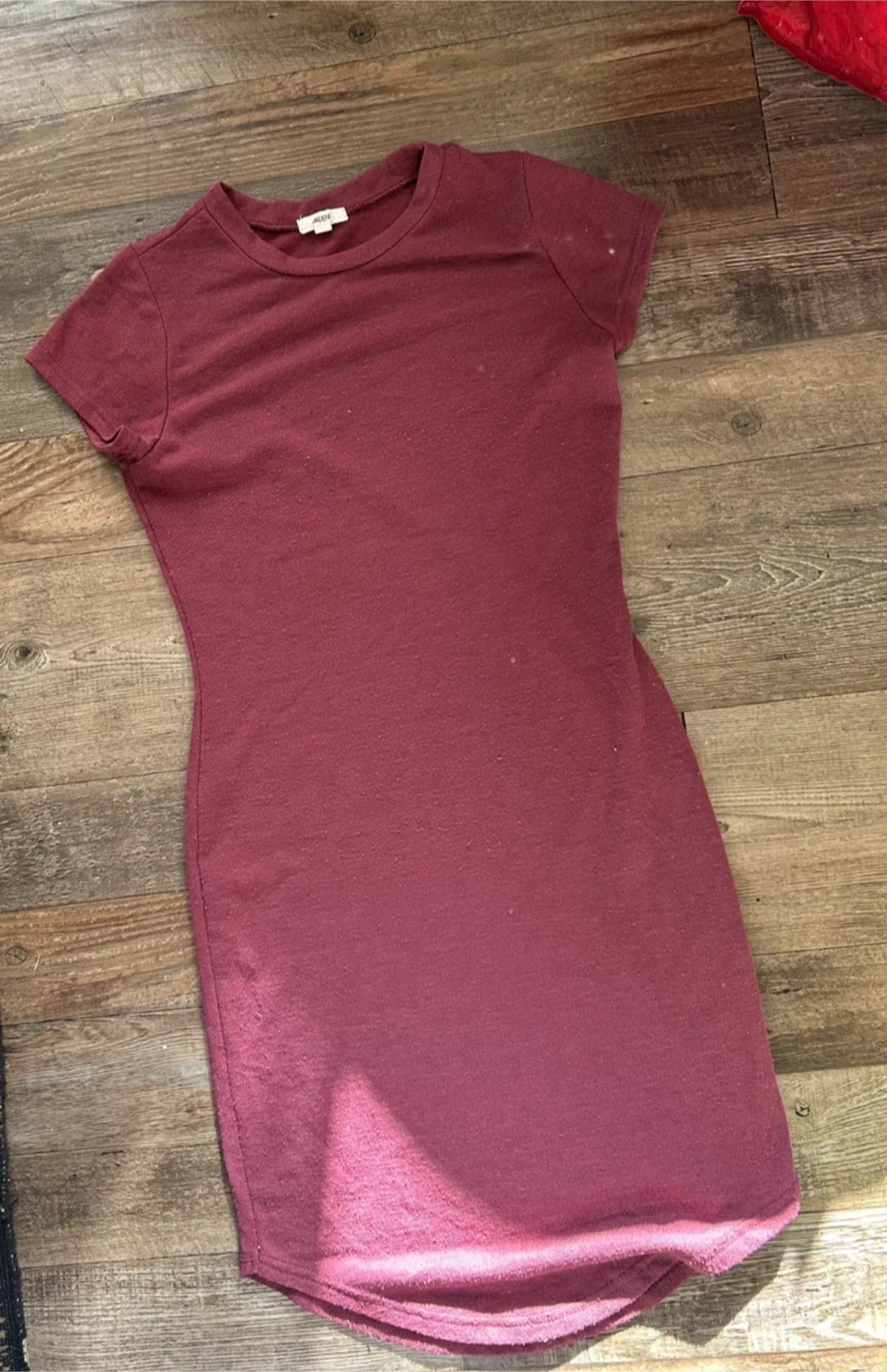Ardene Burgundy T-Shirt Dress