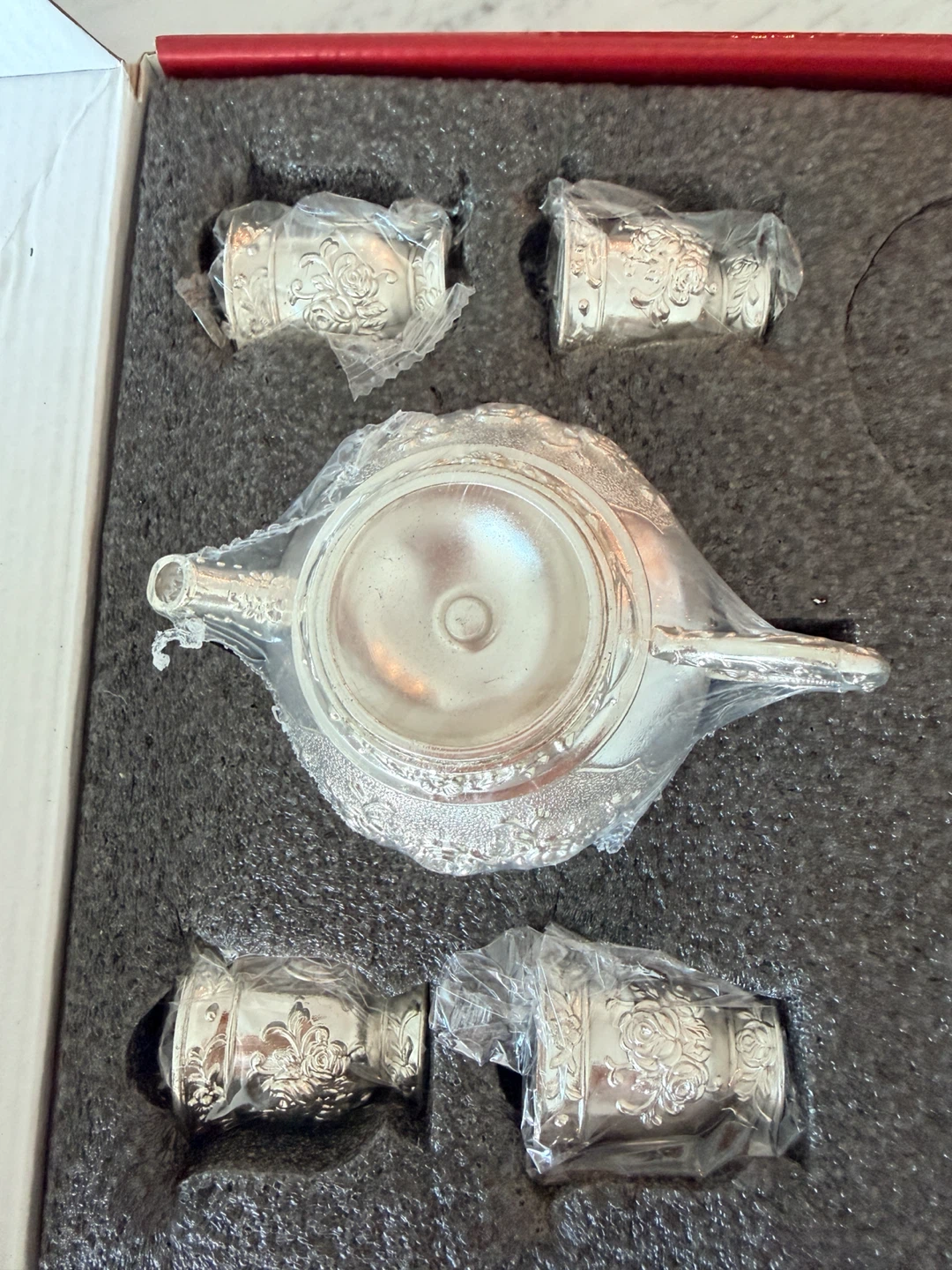 Vintage Silver Teapot and Cup Set - photo 2