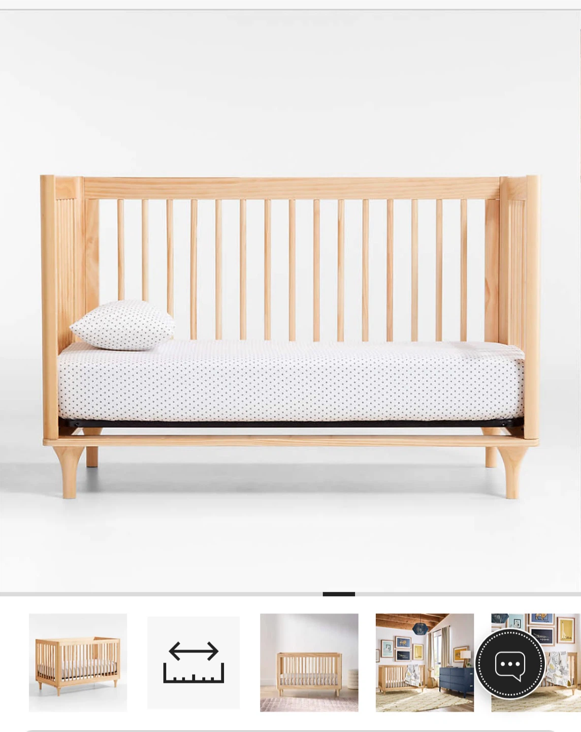 Babyletto Lolly Natural Wood 3-in-1 Convertible Crib - photo 2