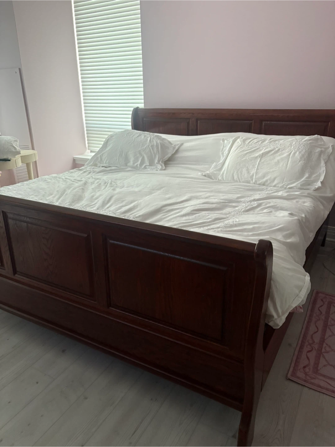 Wooden Sleigh King Bed Frame - photo 2