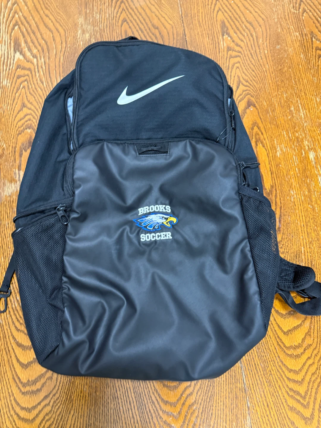 Nike Black Backpack with Brooks Soccer Logo