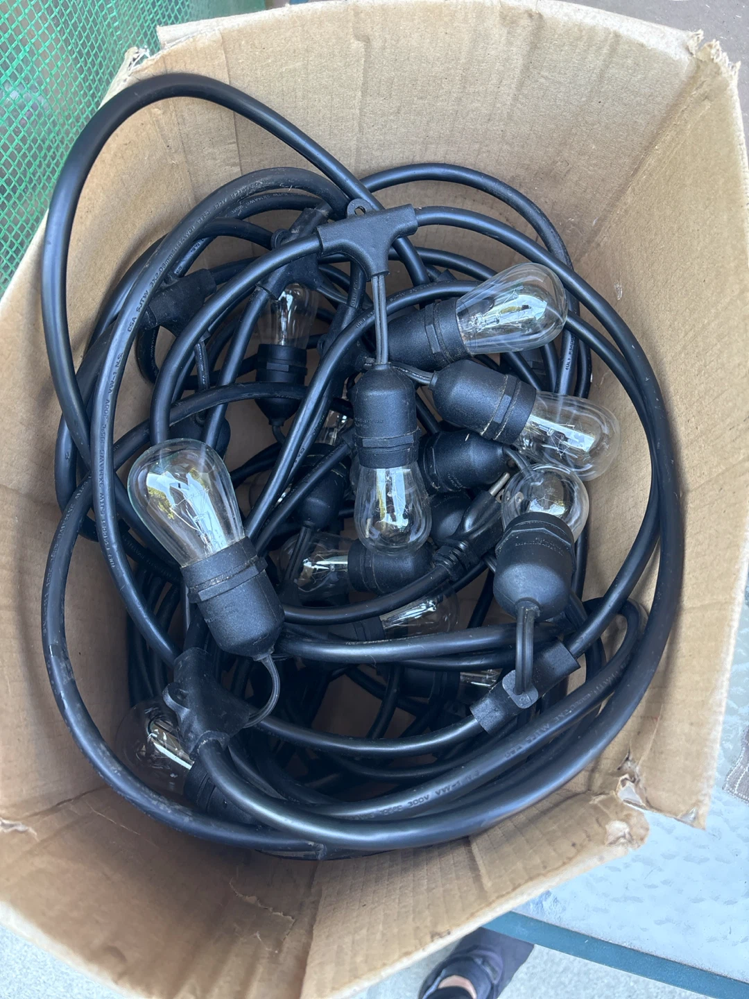 Patio lights- 24 lights (sockets) -  incandescent Edison bulbs - photo 2