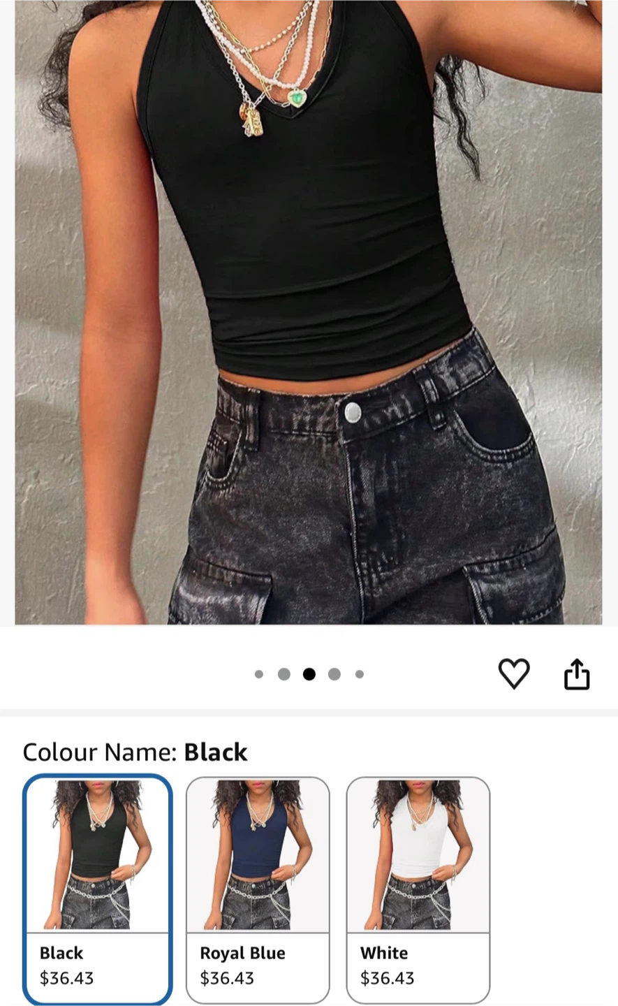 Black Girl’s Halter Top Size 12Y - photo 3