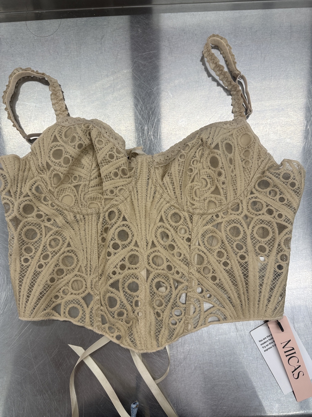 Micas Lace Corset Top with Tags