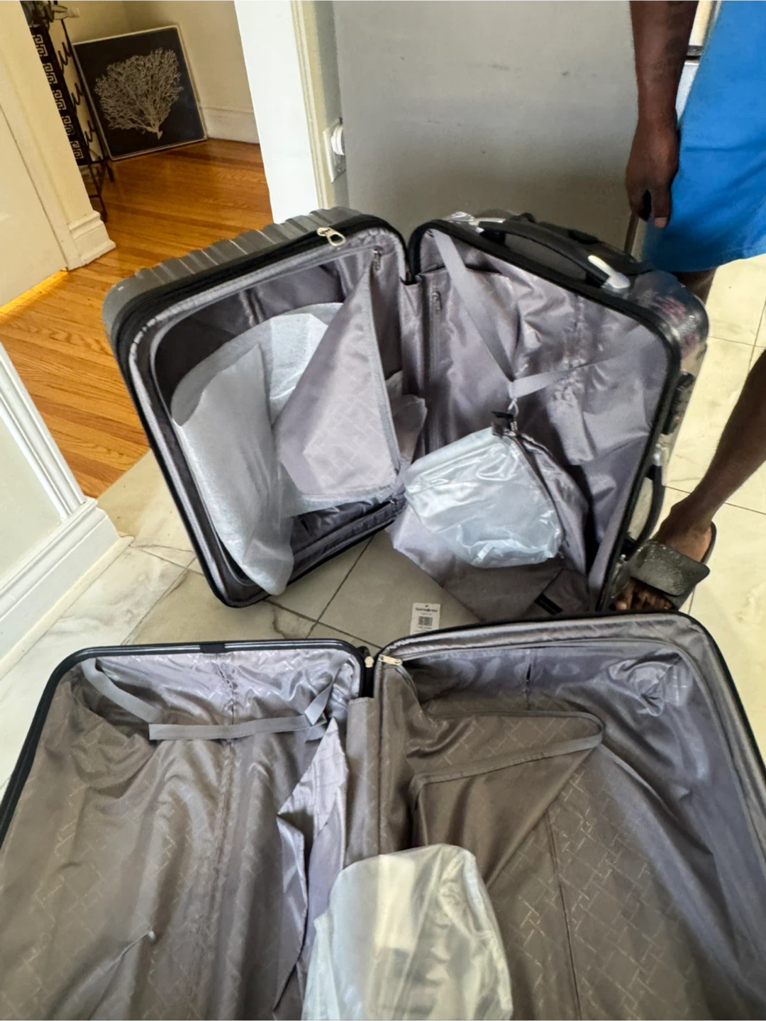 Grey Hardshell Spinner Luggage Set