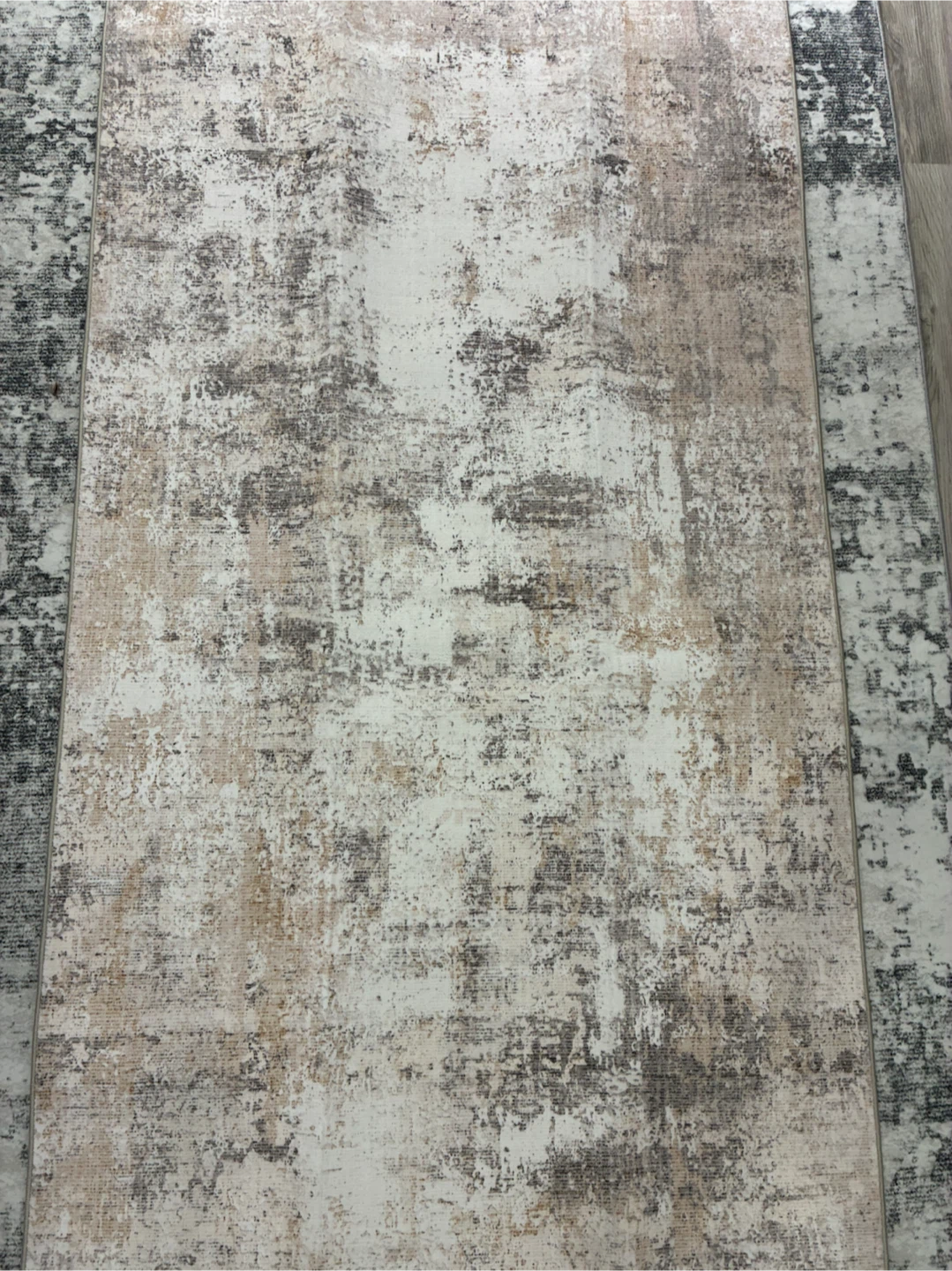 Runner Rug - Neutral Abstract Design