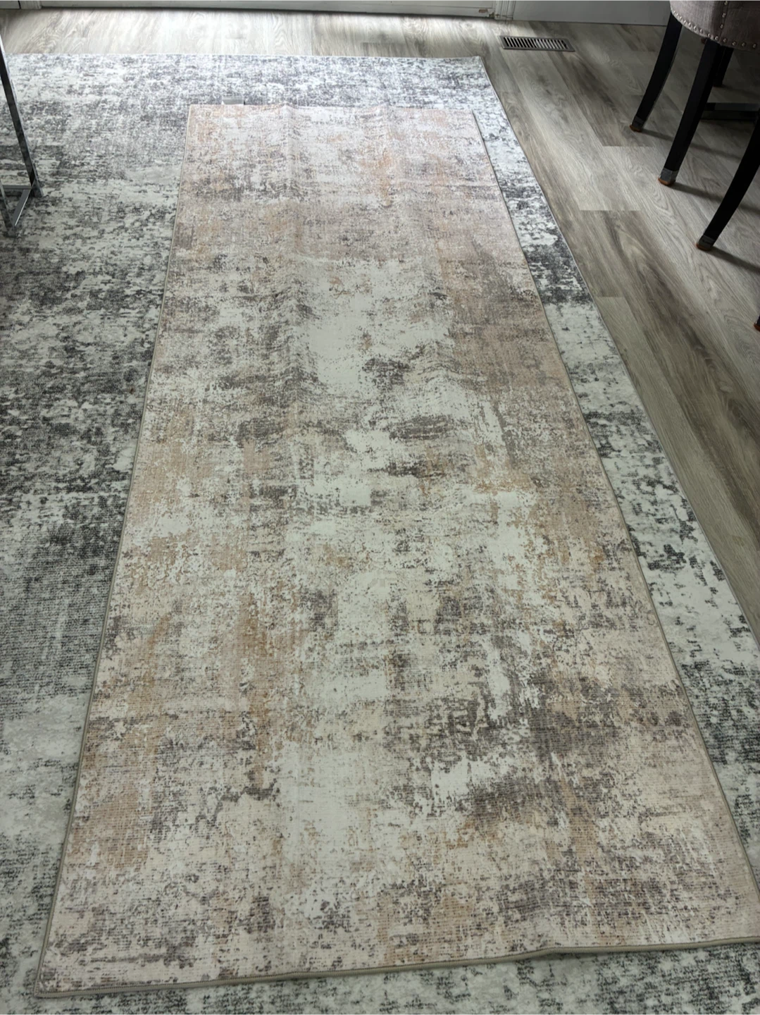 Runner Rug - Neutral Abstract Design - photo 2