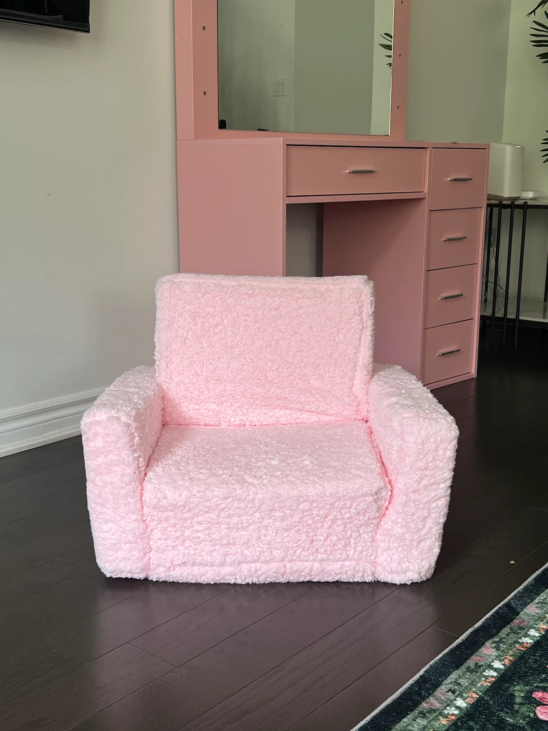 Pink Teddy Bear Style Kids Chair