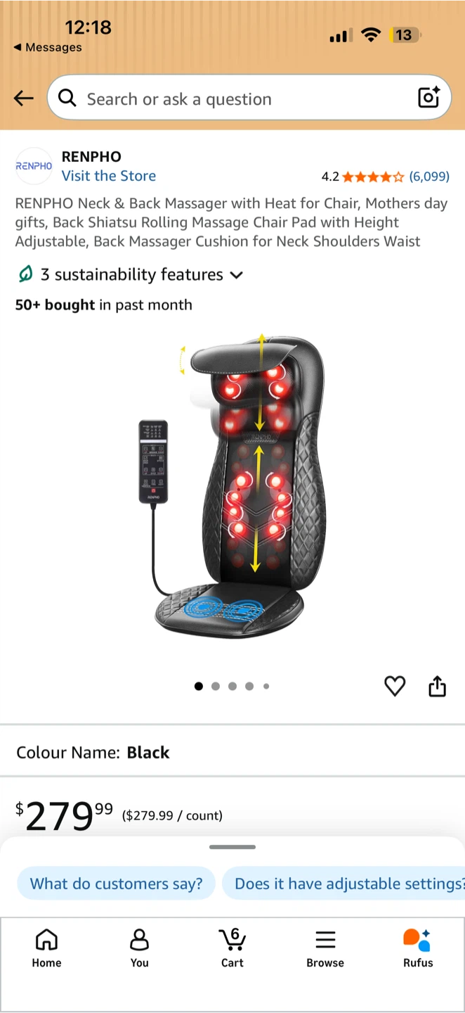 RENPHO Neck & Back Massager with Heat - photo 3
