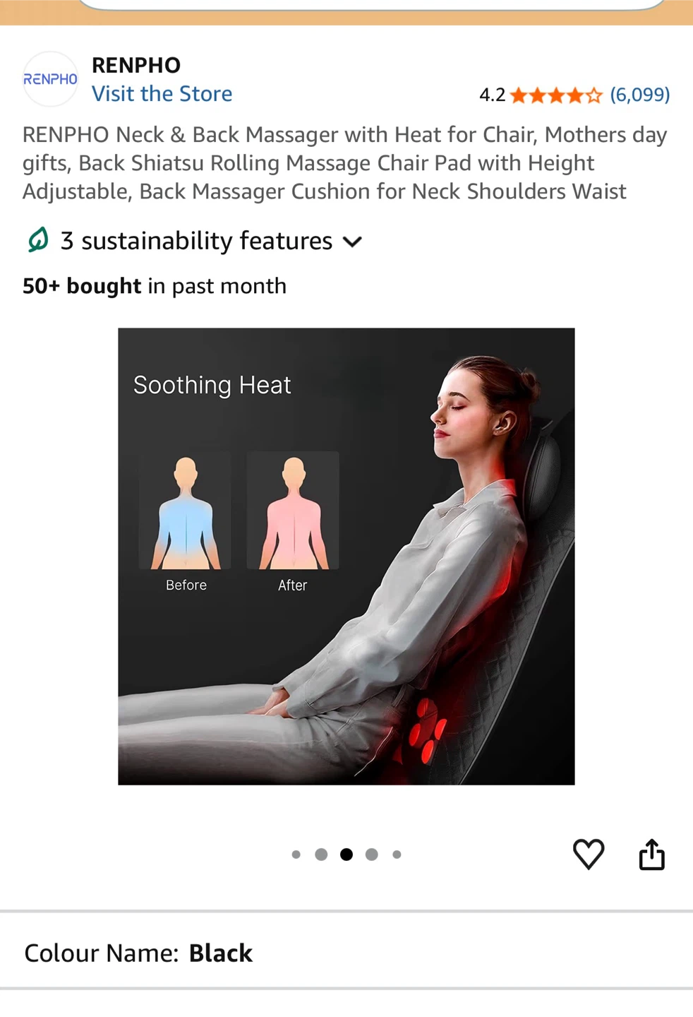 RENPHO Neck & Back Massager with Heat - photo 5