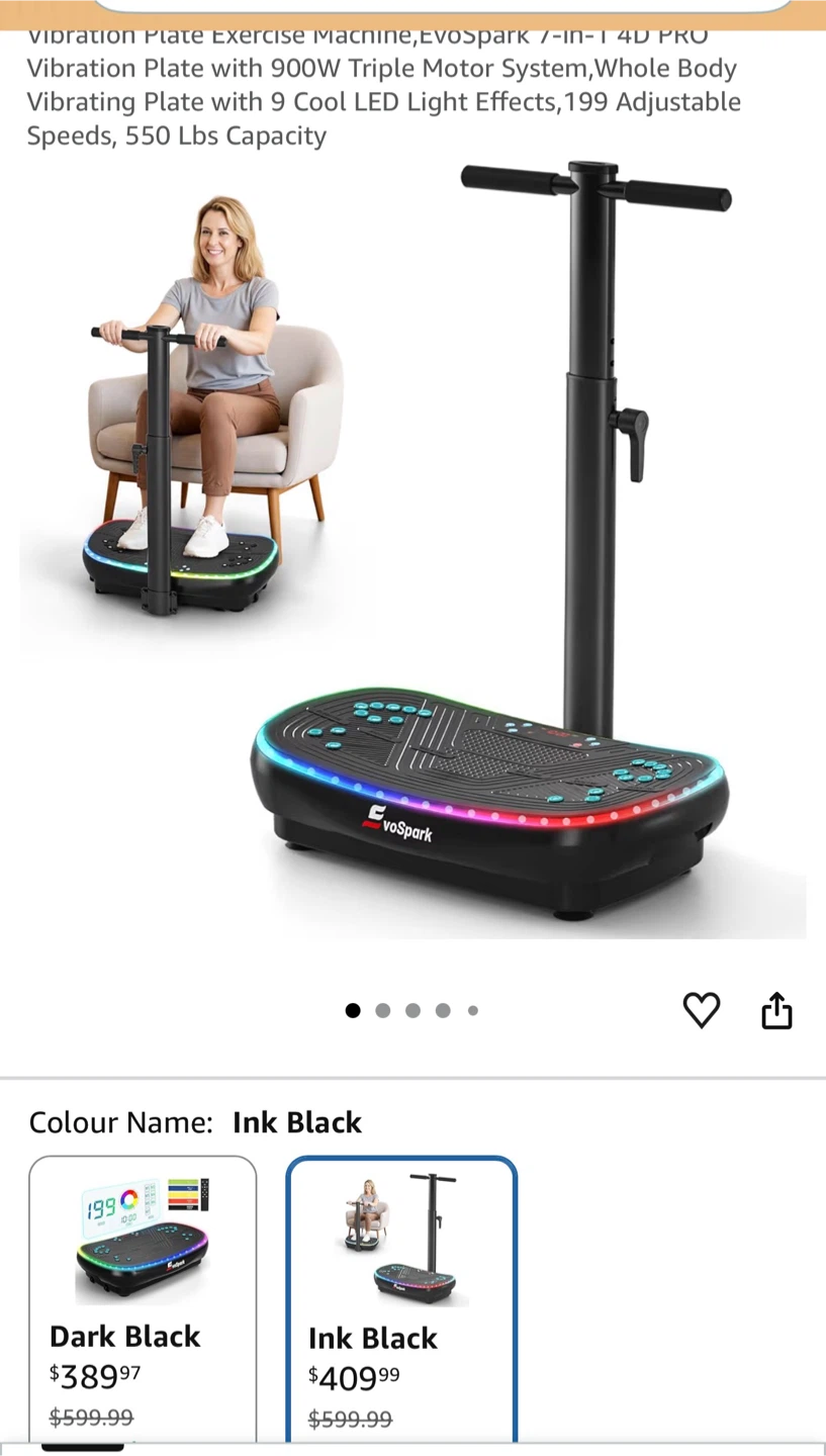 EvoSpark 900W Vibration Plate Exercise Machine - photo 2