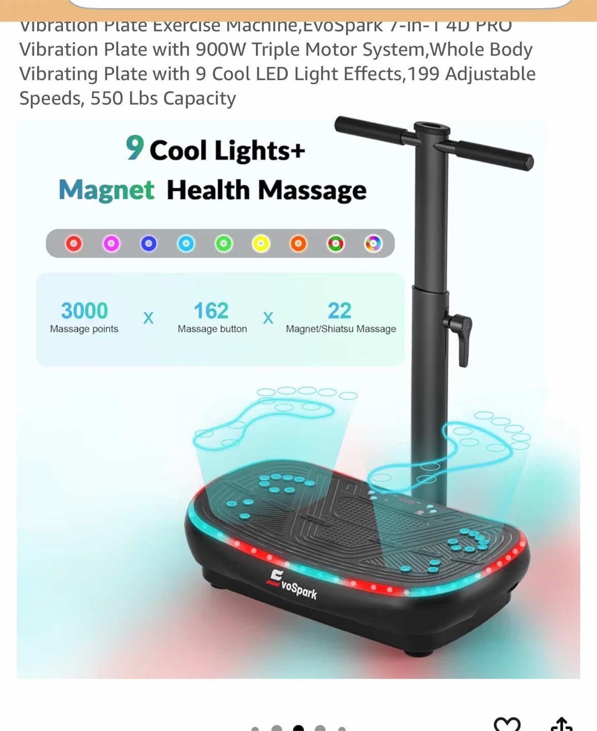 EvoSpark 900W Vibration Plate Exercise Machine - photo 4