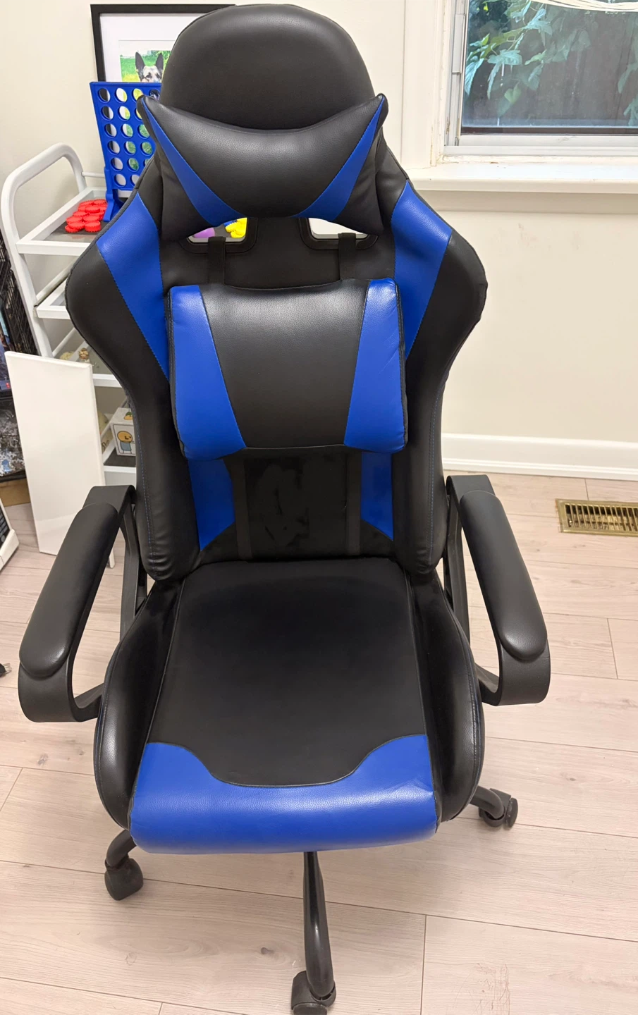 Black and Blue Gaming Chair