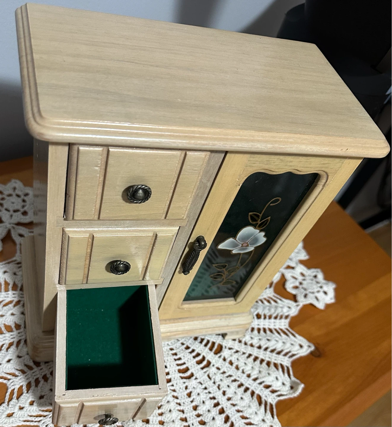 Wooden Jewelry Box with Glass Door - photo 3