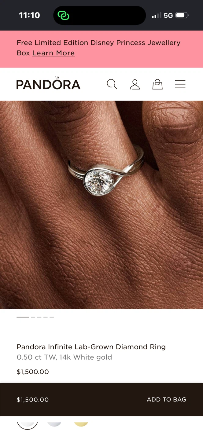 Pandora Infinite Lab-Grown Diamond Ring