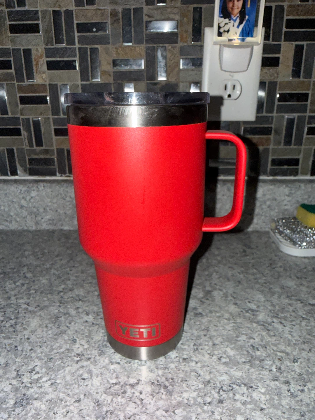 YETI Red Insulated Travel Mug w/ Handle – $50 🔥
