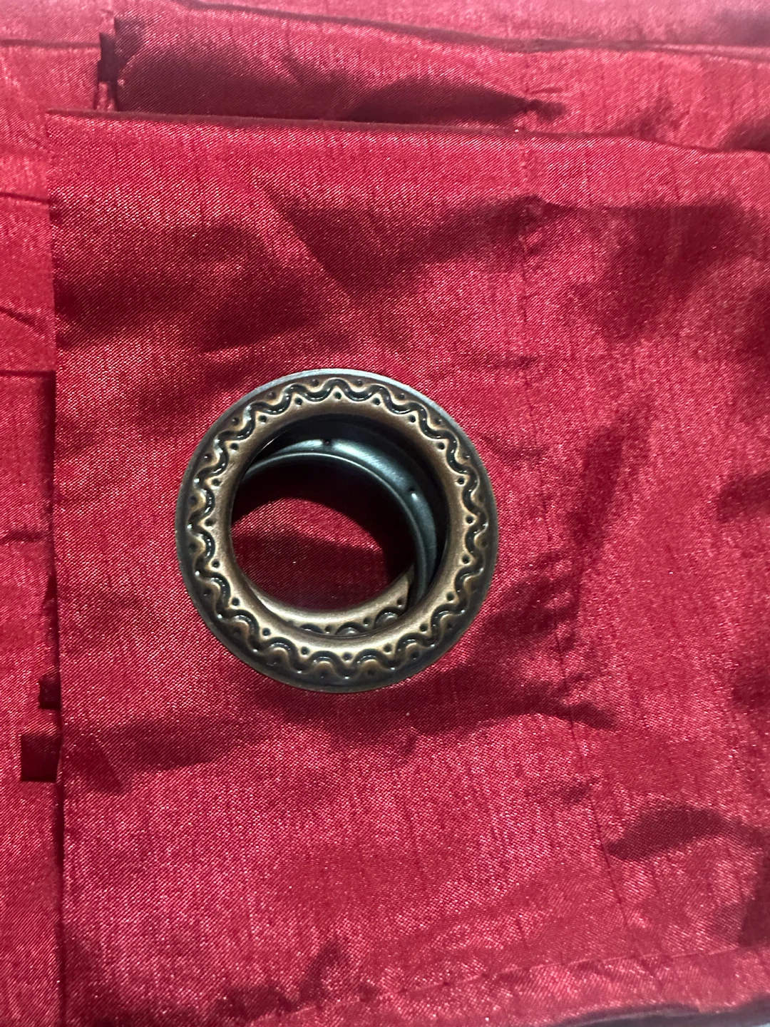 4pcs Red Grommet Top Curtains - photo 3