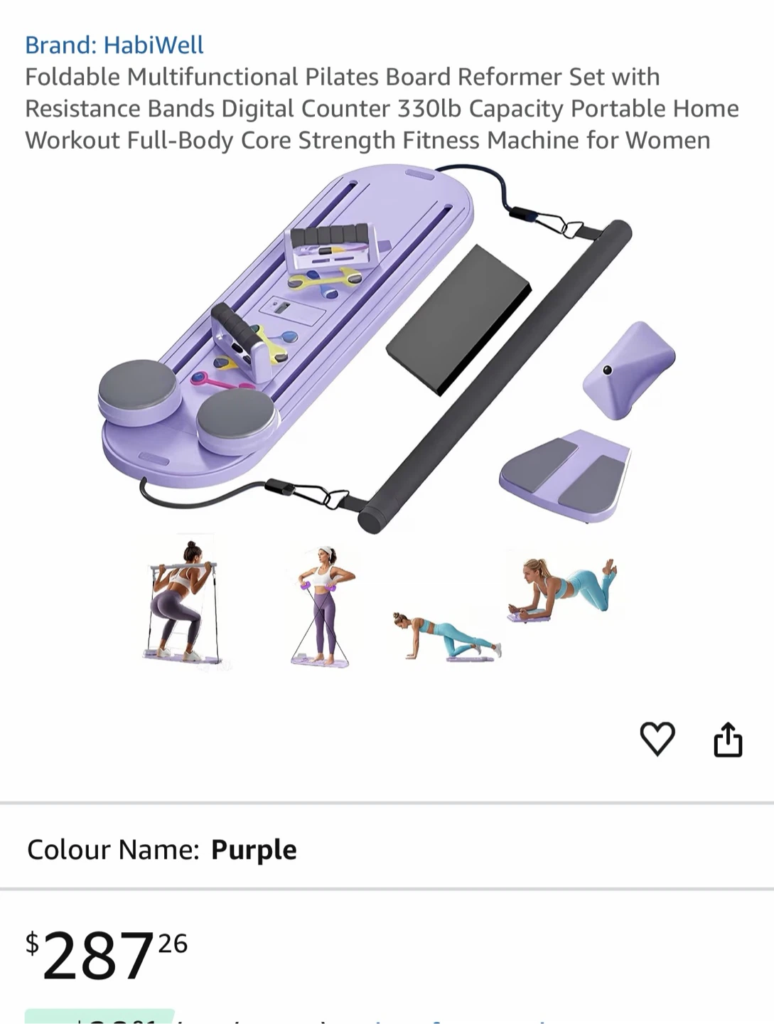 HabiWell Foldable Multifunctional Pilates Reformer Set - photo 2