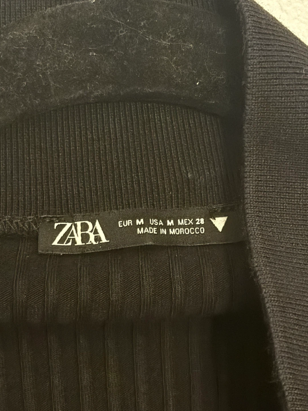 ZARA Black Ribbed Long Sleeve Top - photo 2