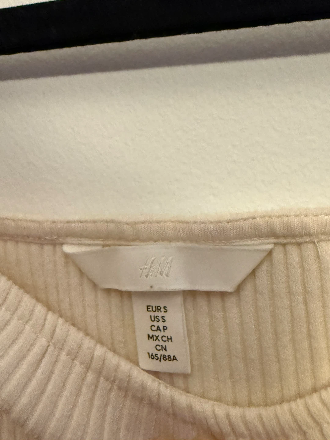 H&M Cream Ribbed Puff Sleeve Top - photo 3
