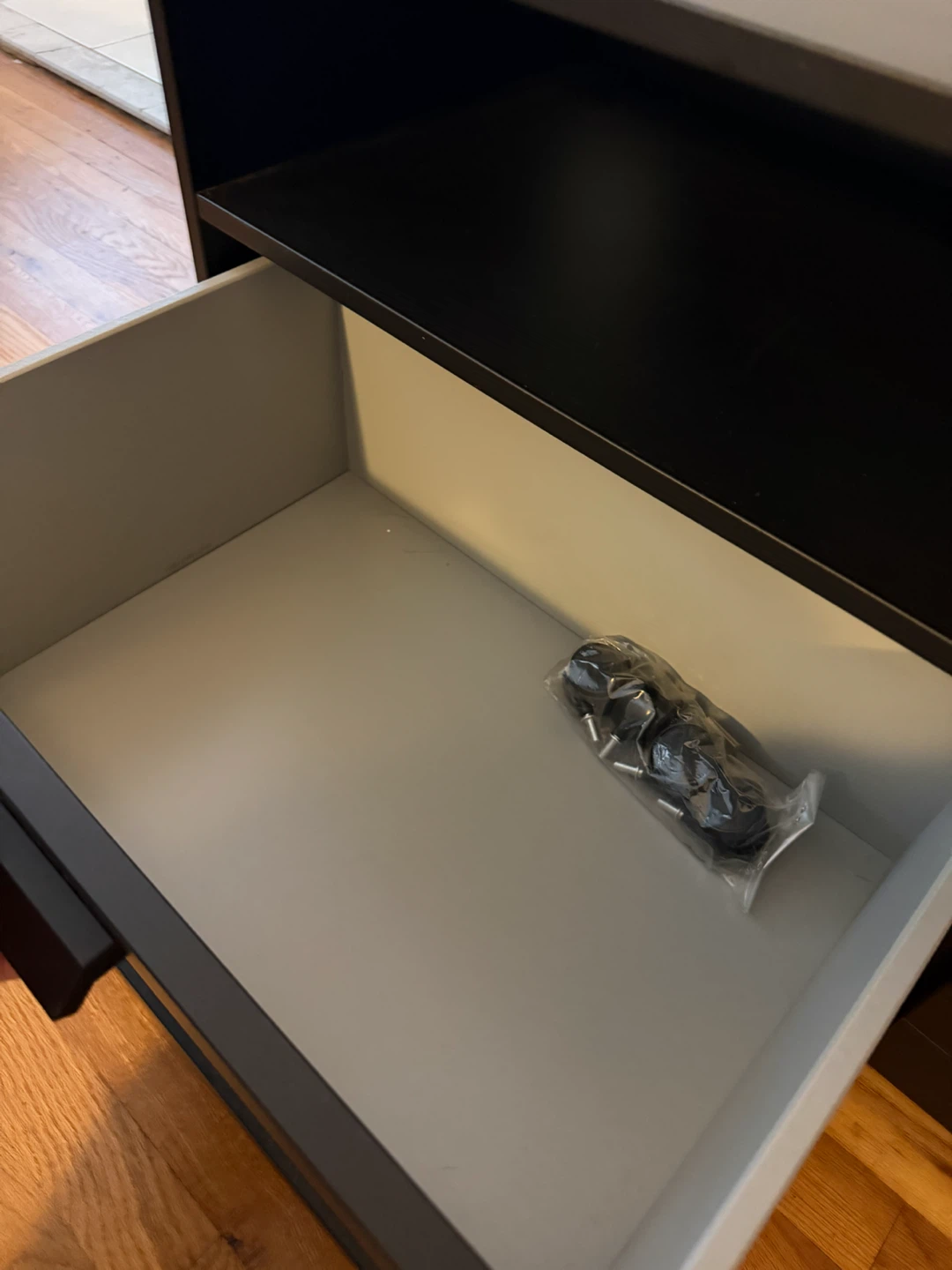 Dark Wood TV Stand with Storage - photo 3